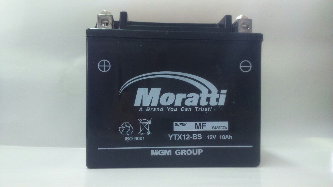 12V 10 Moratti MF (YTX12-BS) с/зар. c/эл.